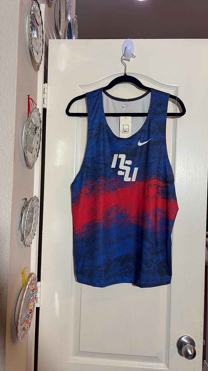 Nike Team Running Singlet Tank Top with 'NSU' Logo