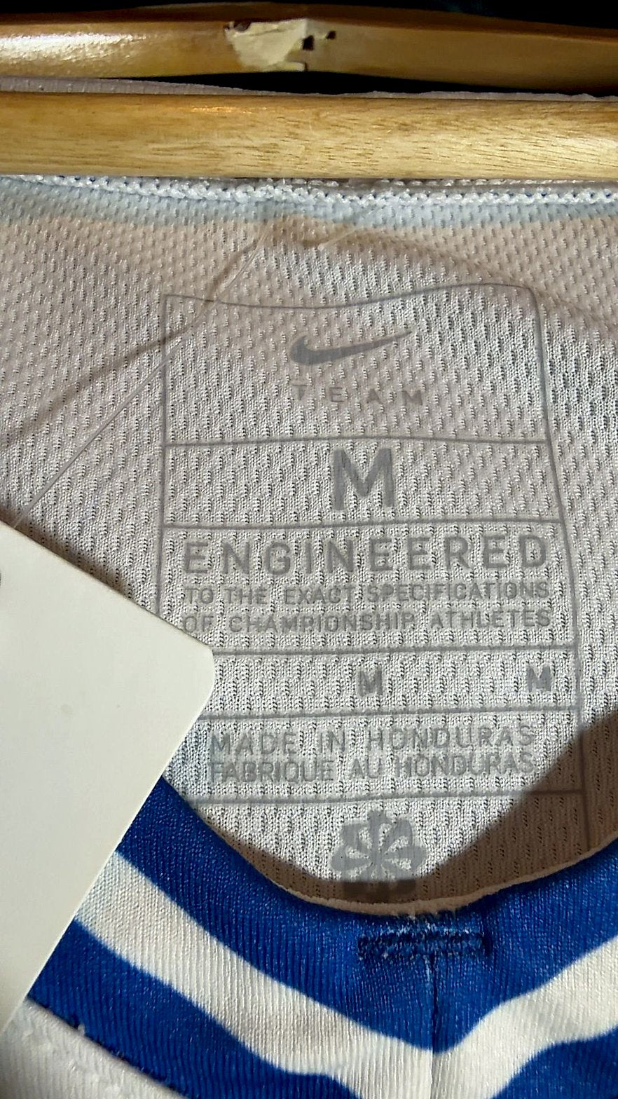 Nike Team Tigers #25 Basketball Jersey Size M White Stitched Mesh Excellent
