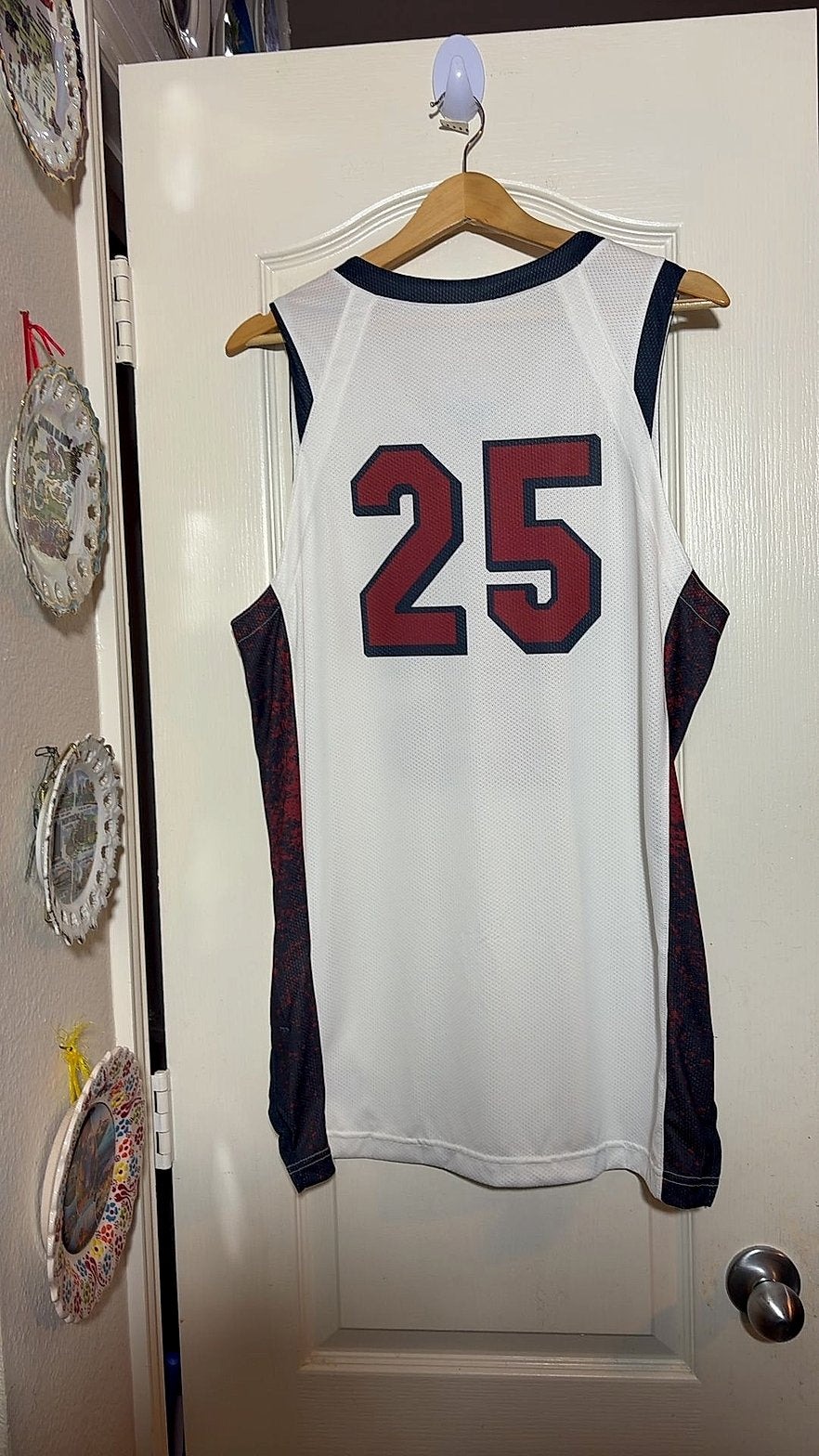 Nike Team USA Basketball Jersey #25, White Home, Men's Medium