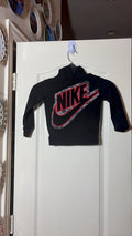 Nike Toddler Futura Logo Pullover Hoodie, Black with Red Outline and Grey Camo Swoosh, Size 2T