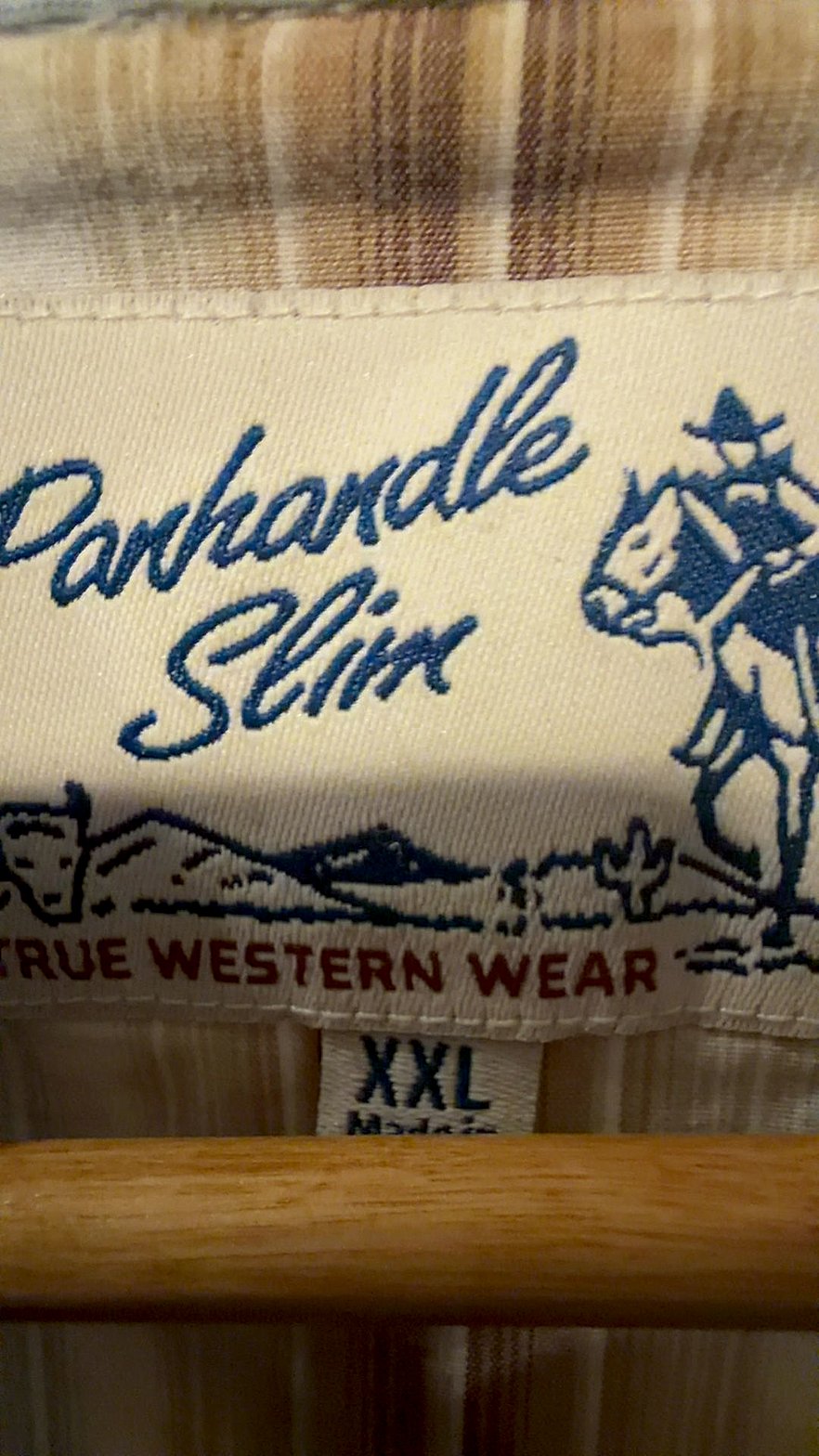 Panhandle Slim Men's Western Pearl Snap Short-Sleeve Shirt, Serape Stripe, Size XXL