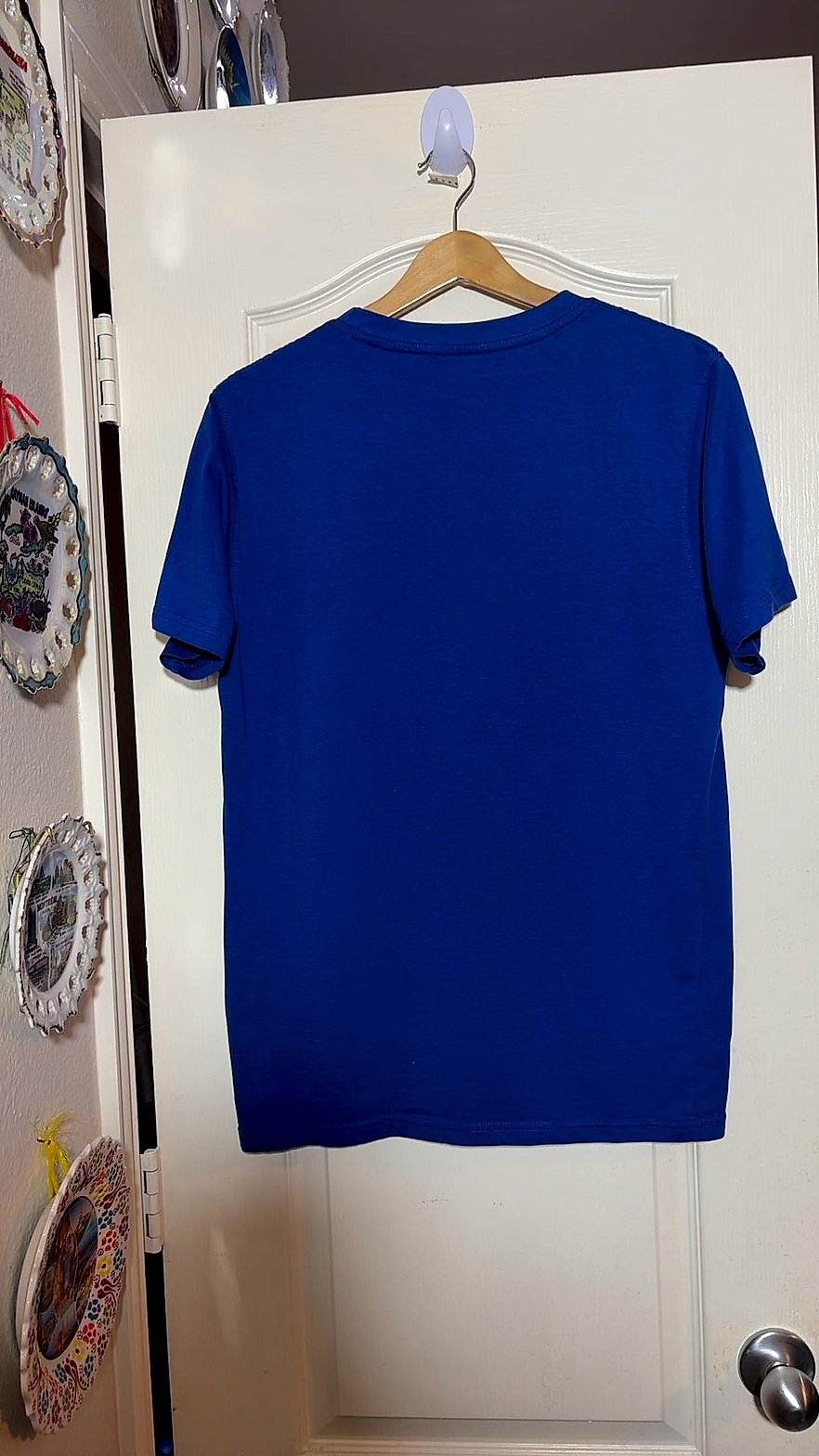 Polo Ralph Lauren Royal Blue Applique Spellout Logo T-Shirt, Size S