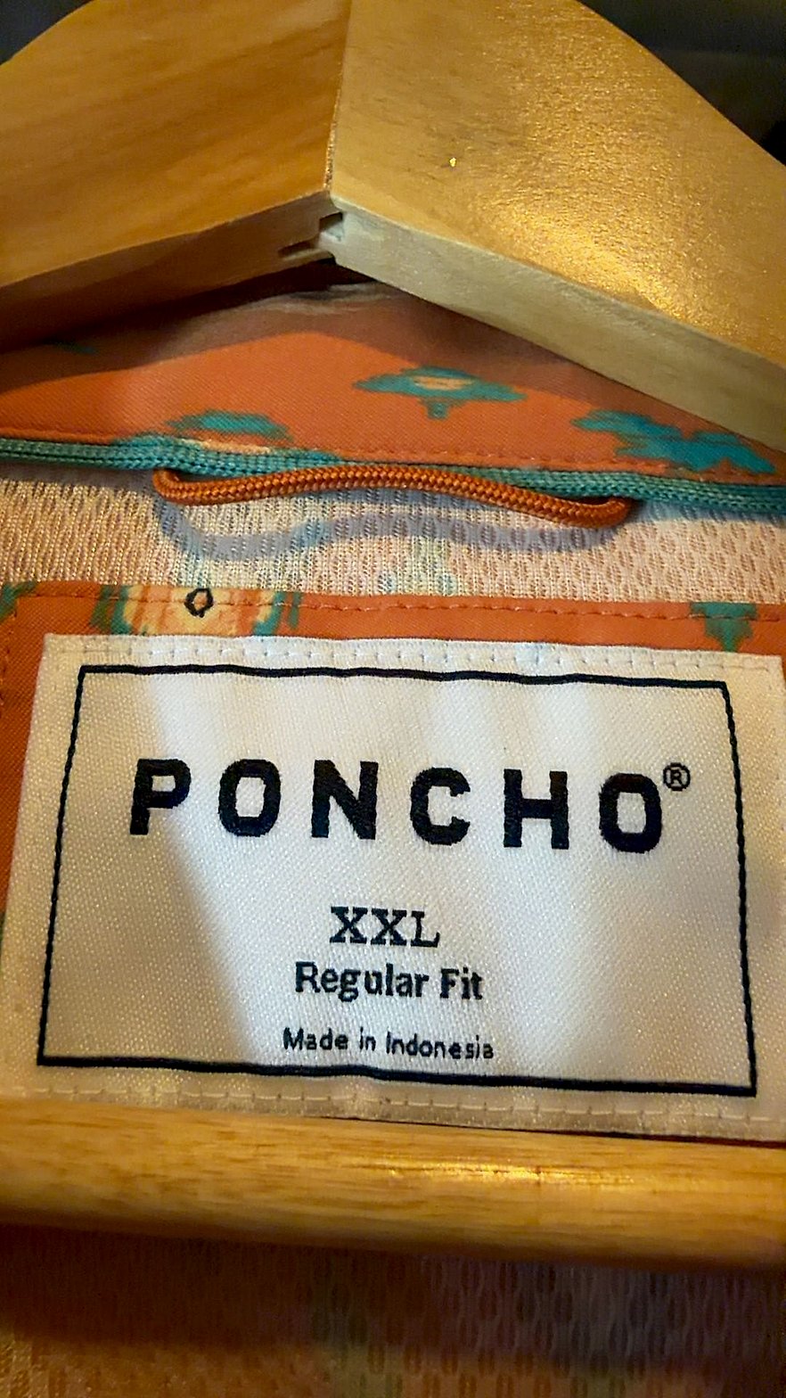Poncho Outdoors Men's Aztec Print Short-Sleeve Pearl Snap Western Shirt, Size XXL