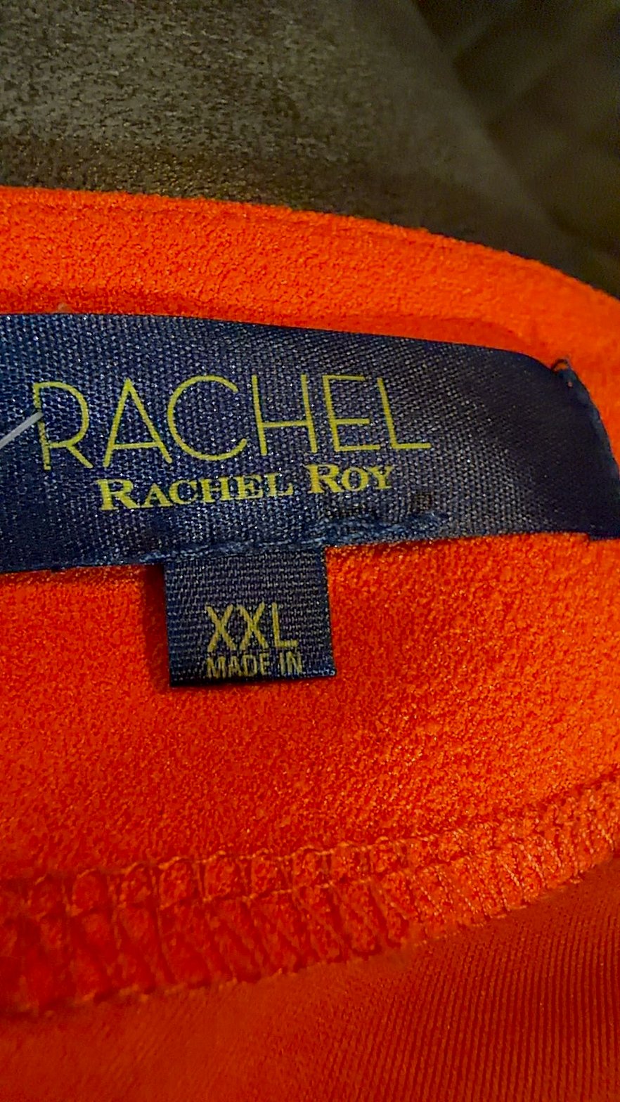 RACHEL Rachel Roy One-Shoulder Sheath Dress in Orange-Red, Size XXL, NWT