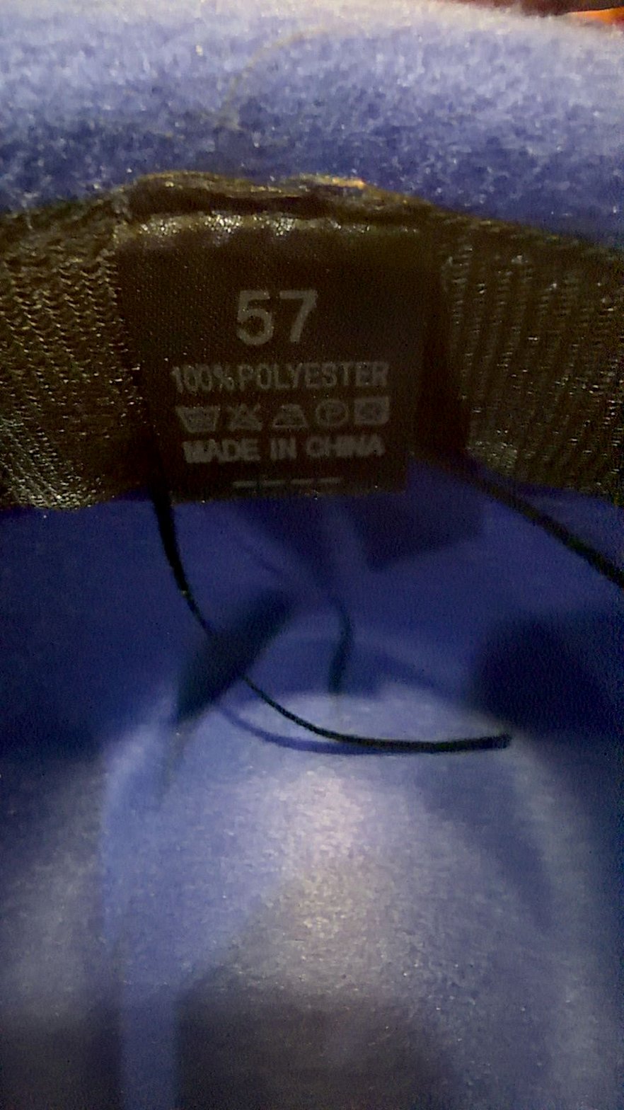 Royal Blue Wide-Brim Felt Fedora Hat, Size 57 (US 7 1/8)