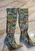 Steve Madden Multicolor Snakeskin Print Over-the-Knee Stiletto Boots