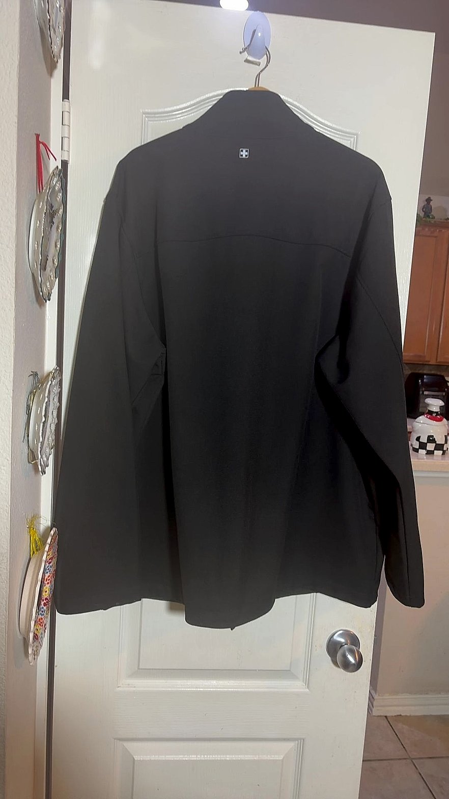 SwissTech Men's Black Full-Zip Softshell Jacket, Size 2XL