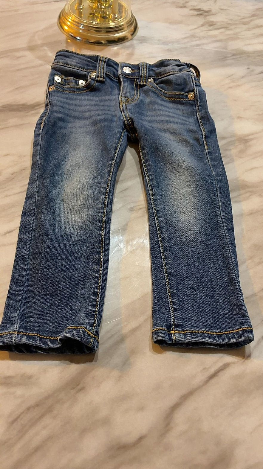 True Religion Geno Relaxed Slim Toddler Jeans, Size 2T