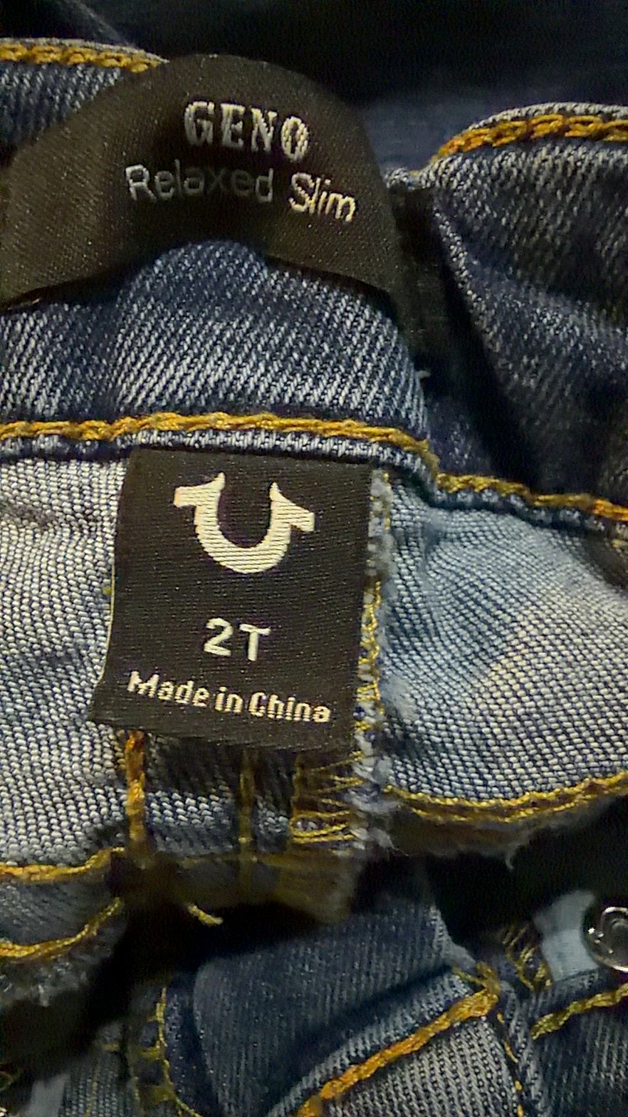 True Religion Geno Relaxed Slim Toddler Jeans, Size 2T