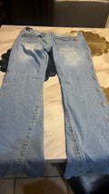 True Religion Joey Sparkle Flap Flare Jeans Brilliant Light Wash Size 33