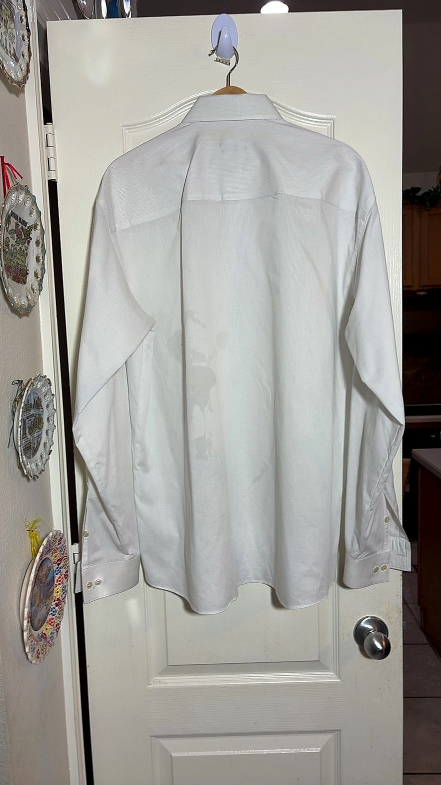 Unlisted by Kenneth Cole Men's White Long-Sleeve Dress Shirt, Regular Fit