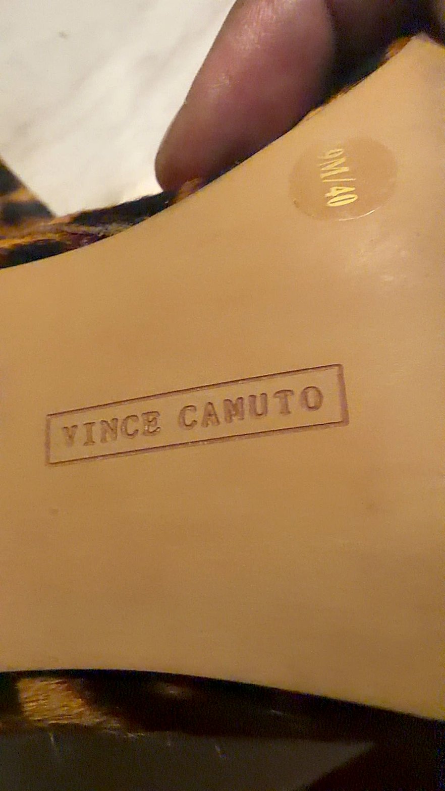 Vince Camuto Leopard Print Calf Hair Pointed Toe Ankle Booties