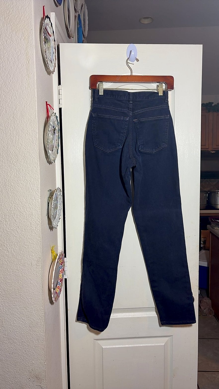 Vintage GAP High-Rise Straight Leg Jeans, Dark Navy Overdyed Denim, Button Fly