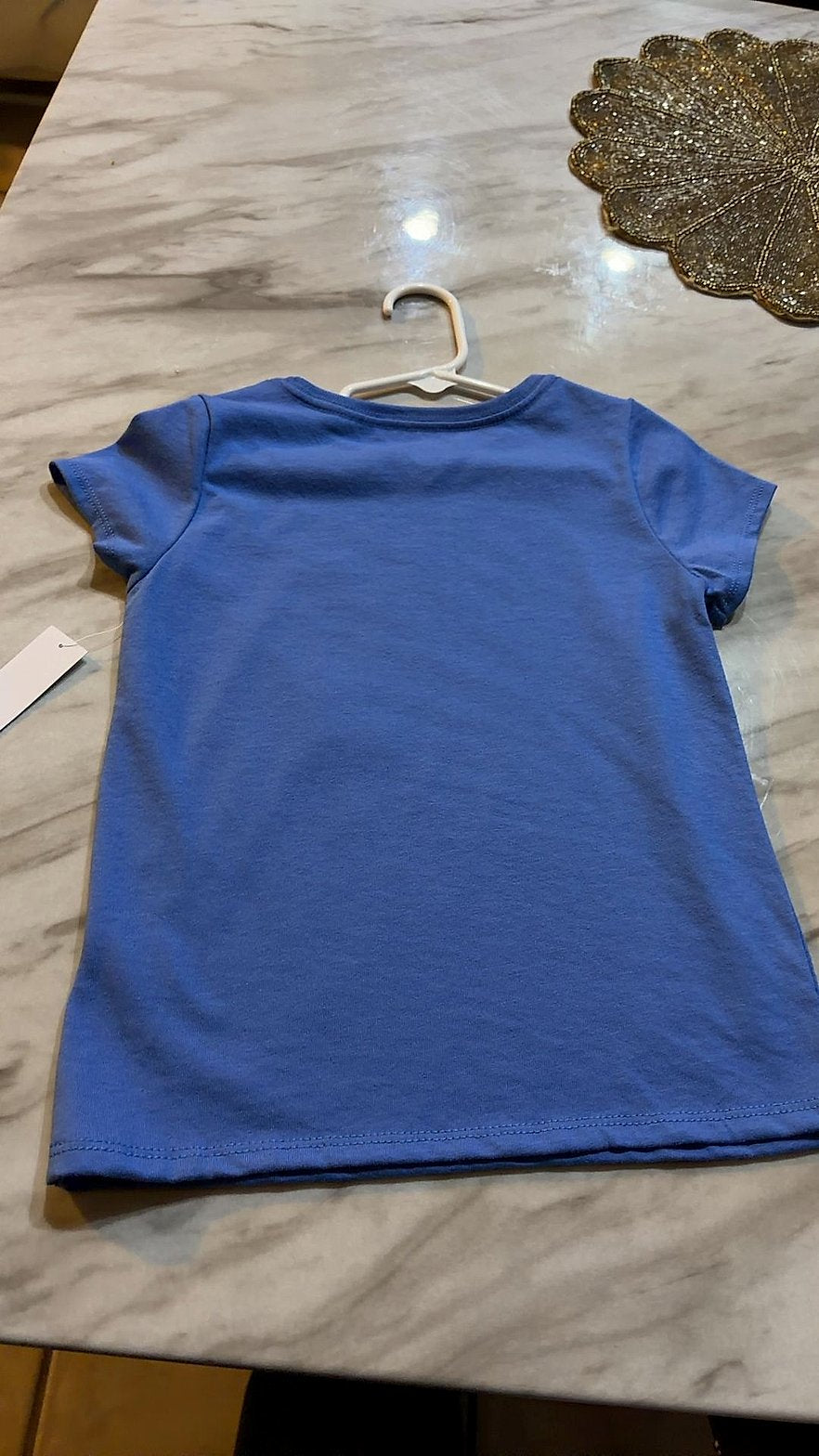Wonder Nation Girls' "Kind State of Mind" Short Sleeve Graphic Tee, Size 5T, Blue