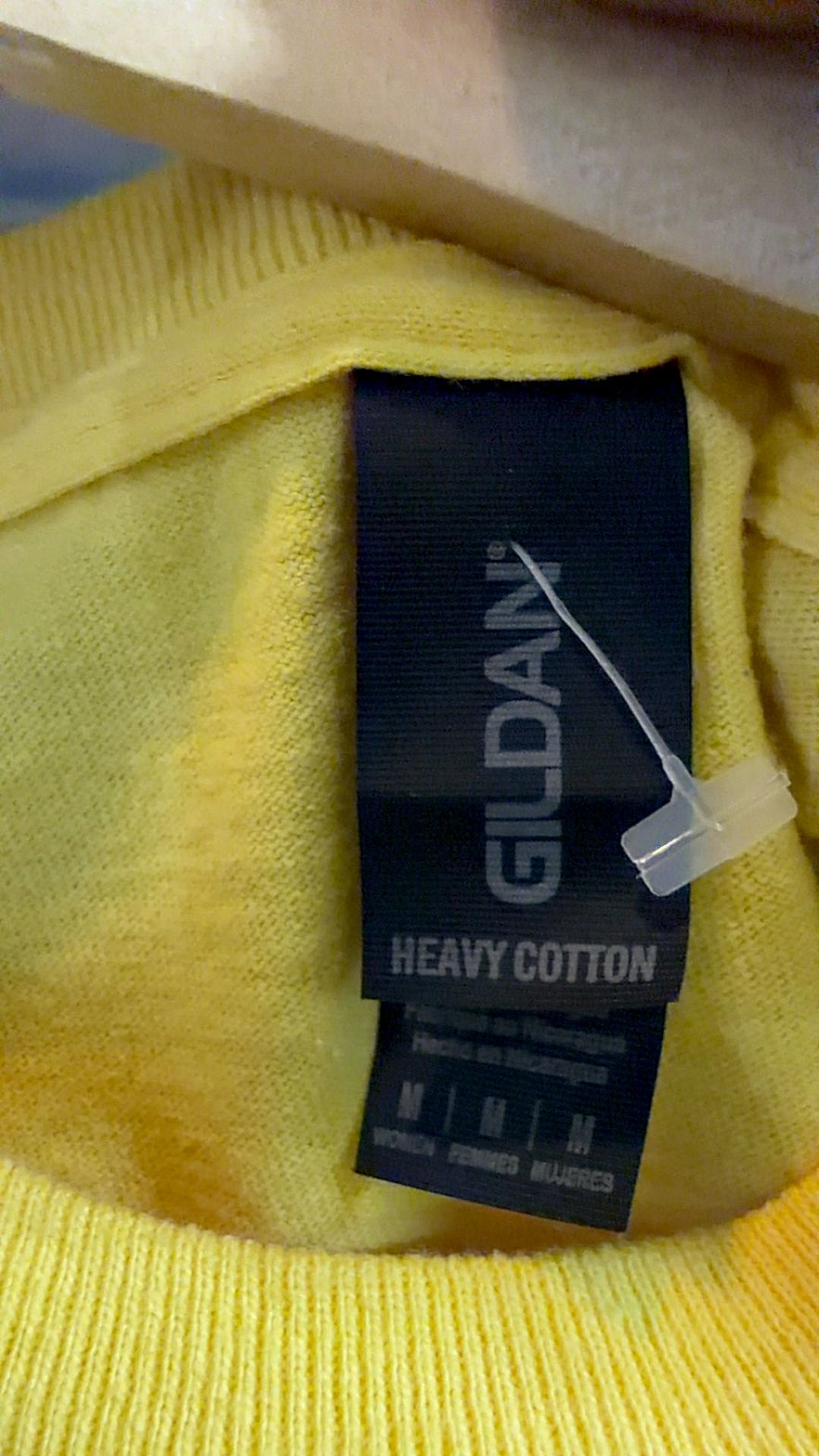 Yellow M&M Costume T-Shirt, Gildan Heavy Cotton, Women's Medium