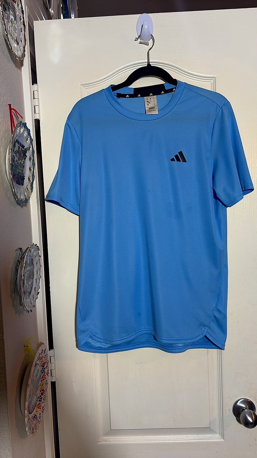 adidas Train Essentials AEROREADY Training T-Shirt Men's Size S Blue Excellent