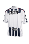 CF Monterrey Rayados Puma Home Soccer Jersey with Navy Brushstroke Stripes