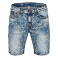 True Religion Rocco Flap Super T Acid Wash Denim Shorts Very Good