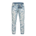 MNML Light Wash Star-Patch Skinny Jeans
