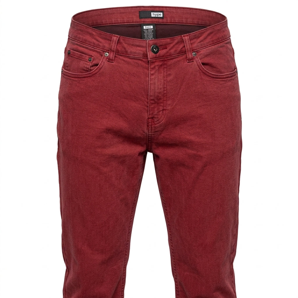 Hype Men's Red Wash Denim Jeans Size 36x30 Good Condition